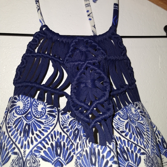 NWT ROXY Soul Paisley Cropped Crotchet Swim Top - Picture 6 of 7